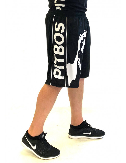 Pitbos Shorts Dog Logo White