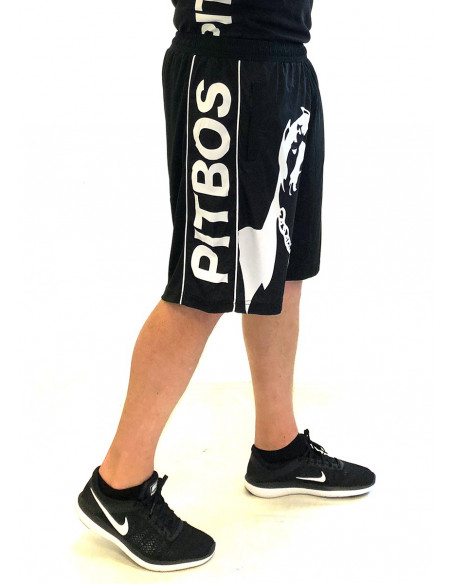 Pitbos Shorts Dog Logo White