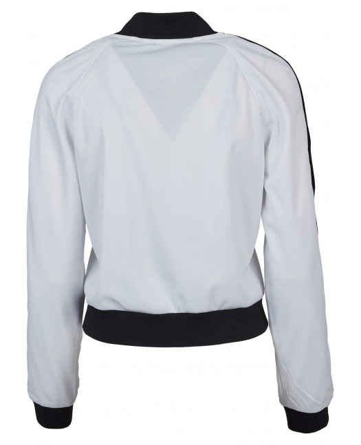 Button Up Track Jacket WhiteNBlack