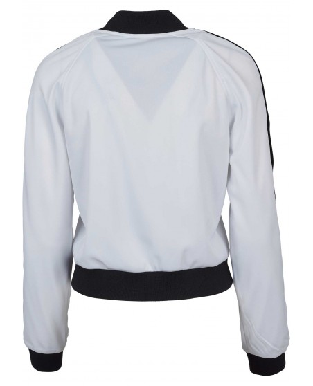 Button Up Track Jacket WhiteNBlack