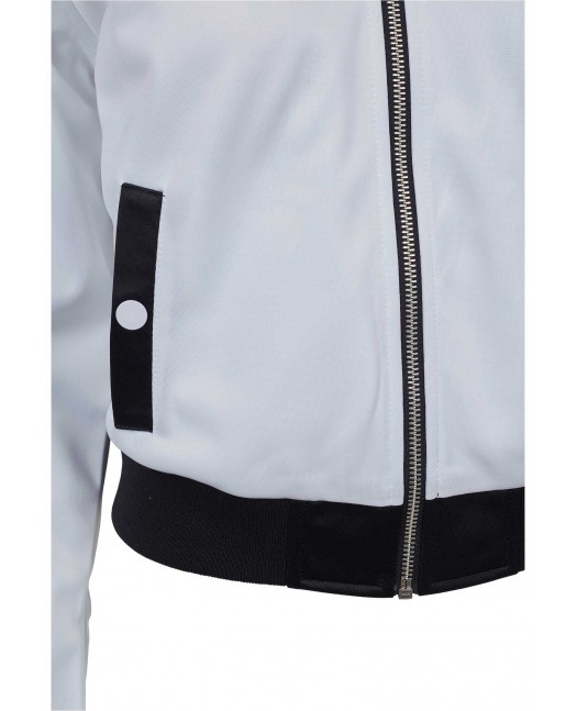 Button Up Track Jacket WhiteNBlack