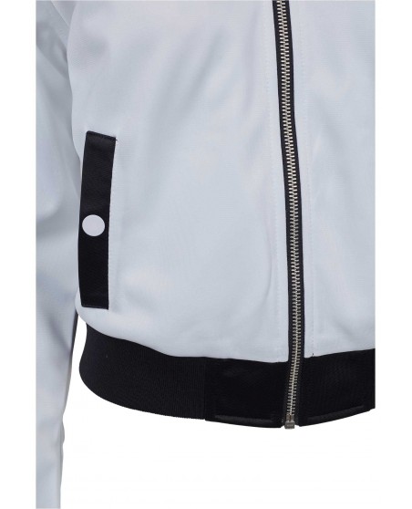 Button Up Track Jacket WhiteNBlack