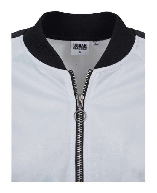 Button Up Track Jacket WhiteNBlack