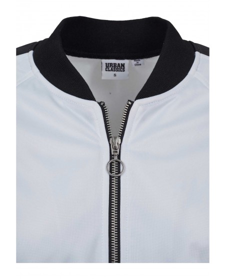 Button Up Track Jacket WhiteNBlack