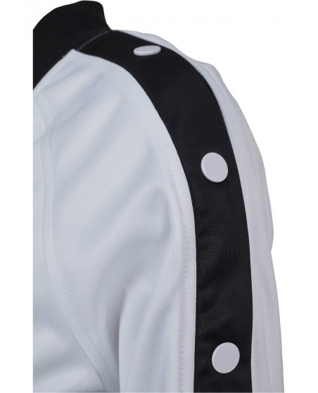 Button Up Track Jacket WhiteNBlack