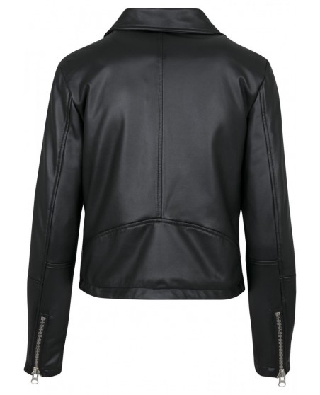 Biker Faux Leather Jacket Black