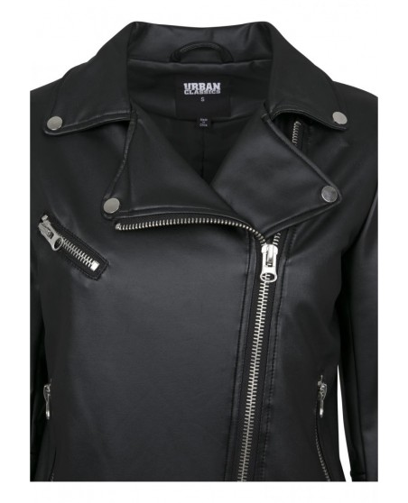 Biker Faux Leather Jacket Black