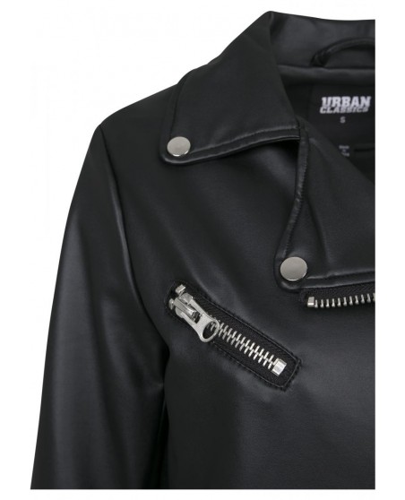 Biker Faux Leather Jacket Black