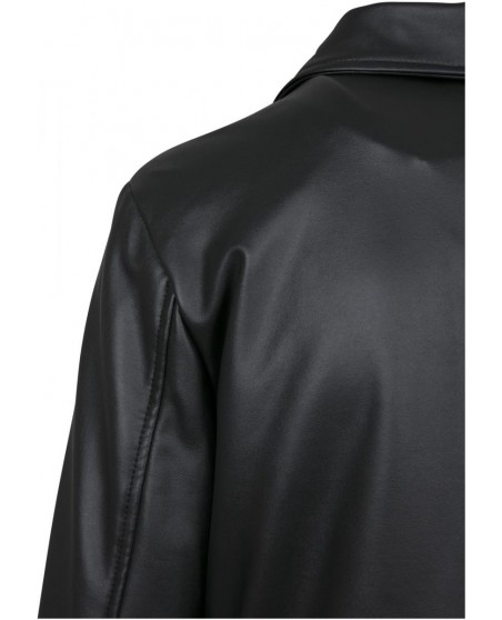 Biker Faux Leather Jacket Black