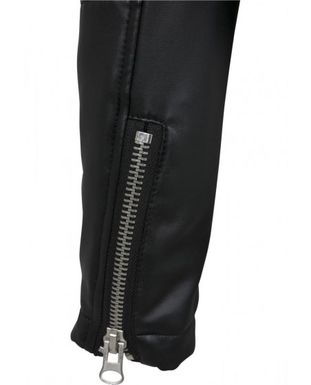 Biker Faux Leather Jacket Black