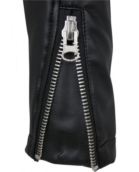 Biker Faux Leather Jacket Black