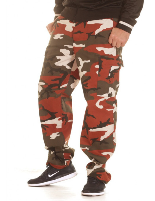 TechWear Camo Cargo Pants Red
