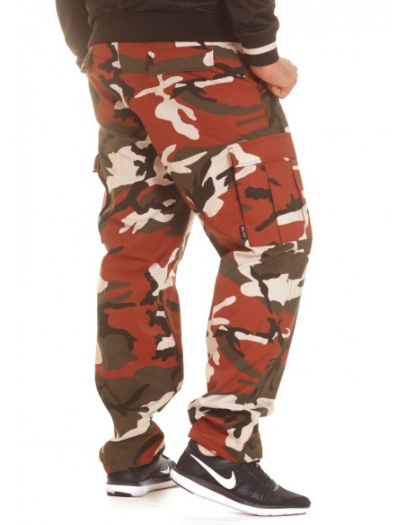 TechWear Camo Cargo Pants Red