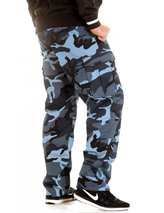 TechWear Camo Cargo Pants Blue