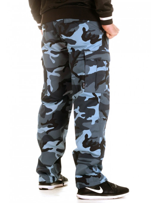 TechWear Camo Cargo Pants Blue