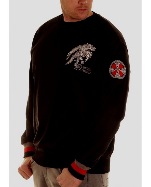 Nordic Worlds Raven Shield CrewNeck