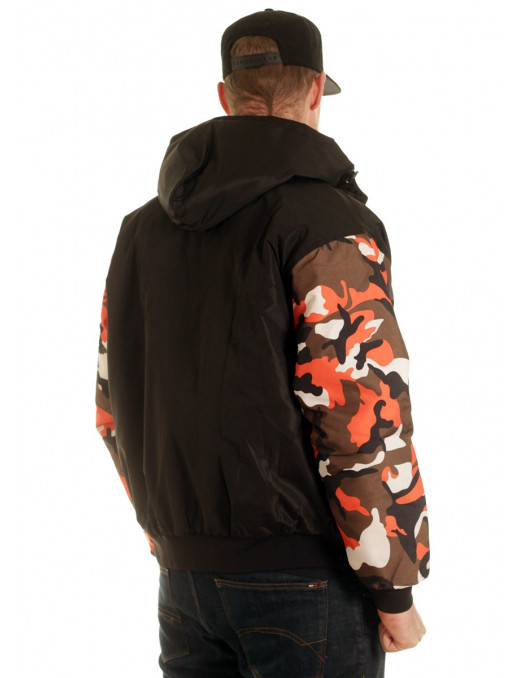 BSAT Winter Jacket BlackNCamo Orange