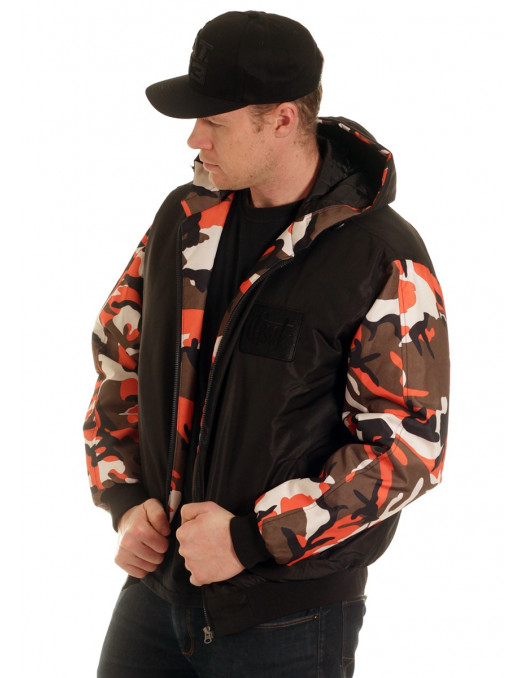 BSAT Winter Jacket BlackNCamo Orange