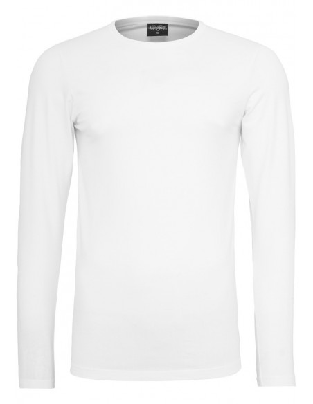 Fitted Stretch L/S Tee White