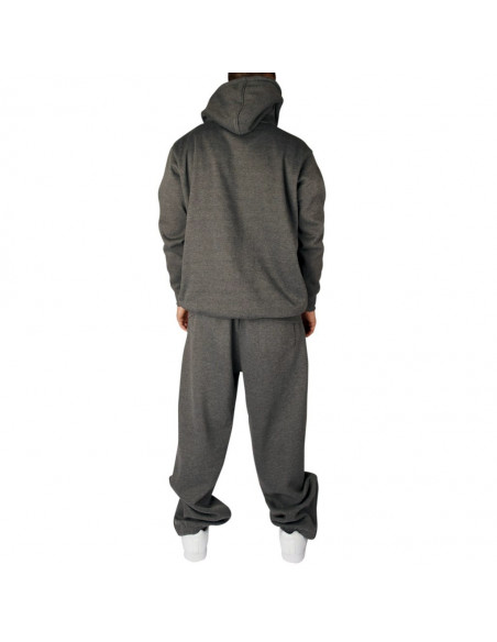 Townz Zip Dark Grey Plain Hoody