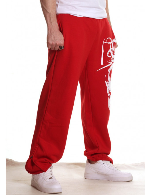 Cali Skull Sweatpants RedNWhite by BSAT