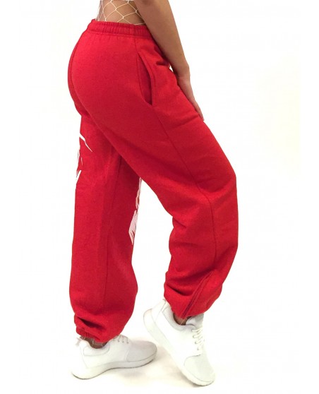 Cali Skull Sweatpants RedNWhite by BSAT