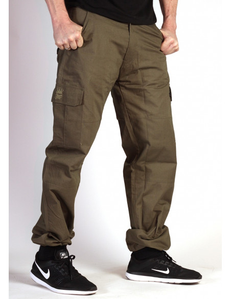BSAT Regular Fit Combat Cargo Pants Olive Green