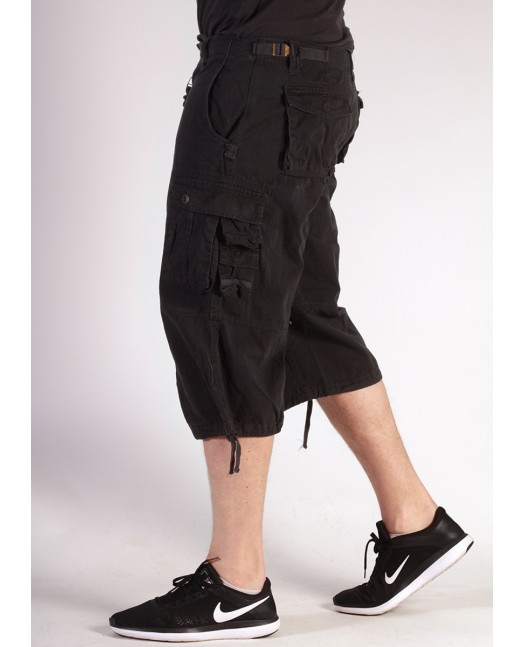 Combat Shorts Black 3/4 Prewashed