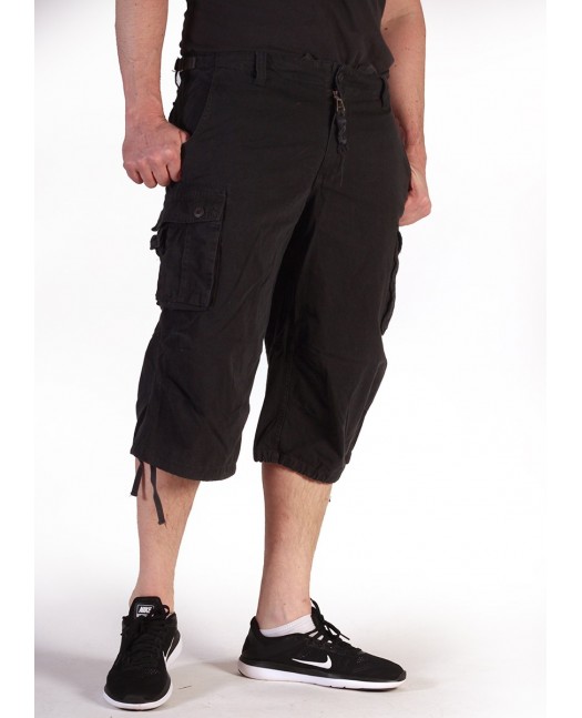 Combat Shorts Black 3/4 Prewashed