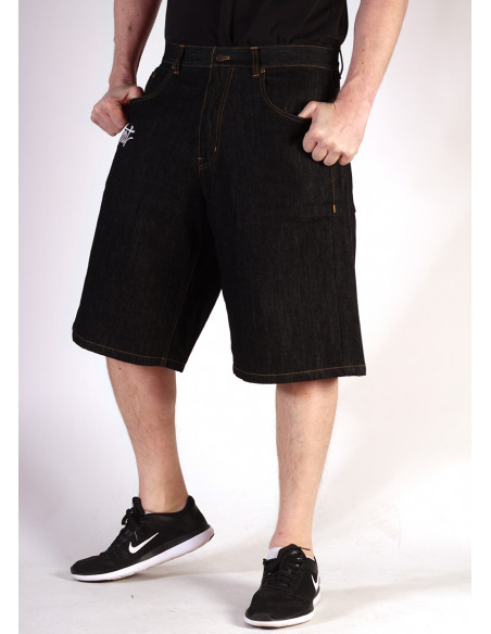 BSAT Black plain denim Shorts