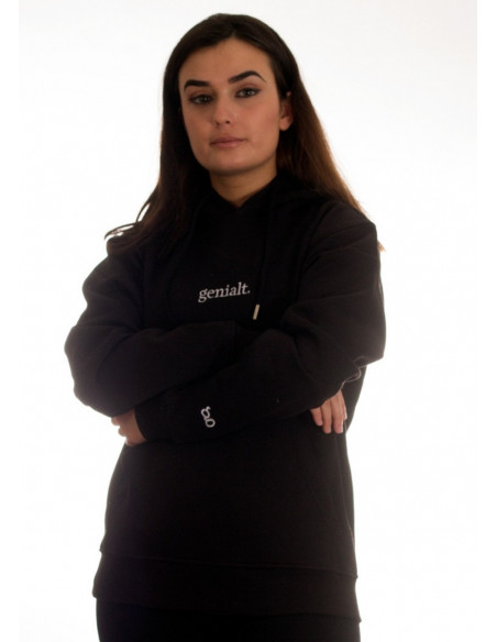 genialt. Hoodie BrandLogo Black