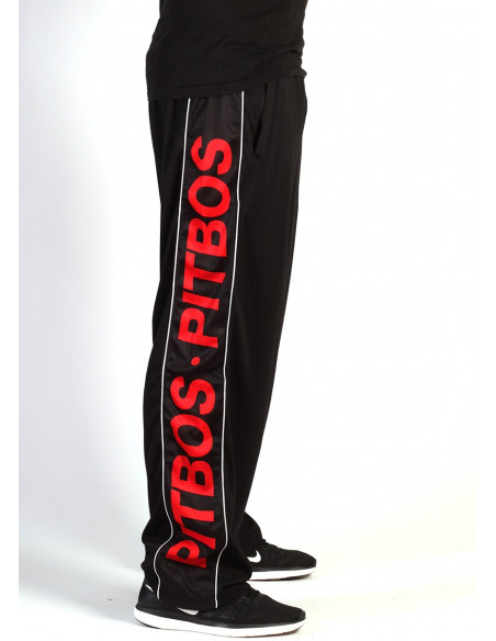 Pitbos Mesh Logo Pants Black