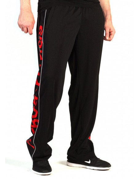 Pitbos Mesh Logo Pants Black