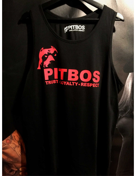 Pitbos Logo TankTop BlackNRed