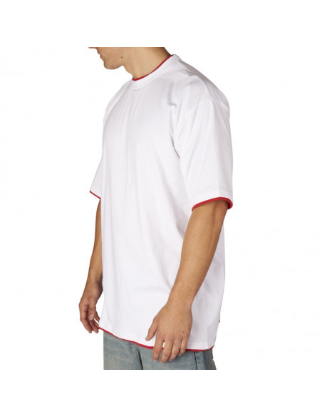 Townz Long Tee white red