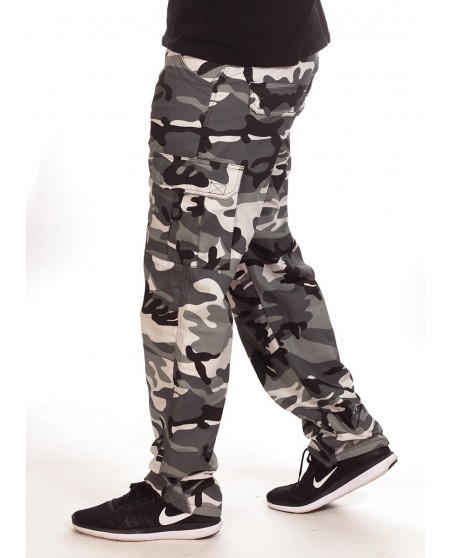 BSAT Camo Regular Fit Combat Cargo Pants Urban Ice