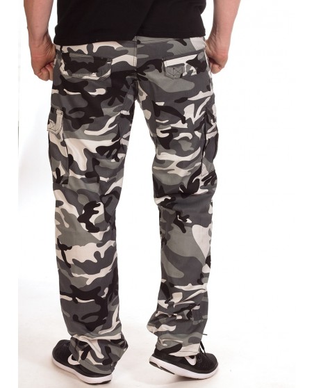 BSAT Camo Regular Fit Combat Cargo Pants Urban Ice
