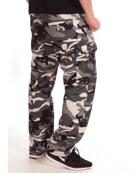 BSAT Camo Regular Fit Combat Cargo Pants Urban Ice