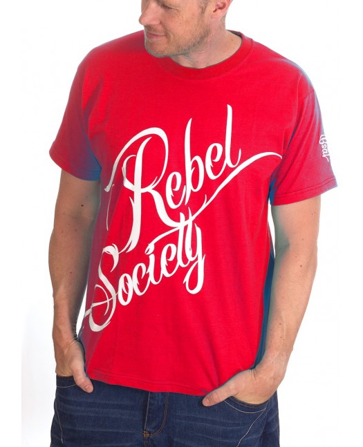 BSAT Rebel Society T-Shirt RedNWhitee