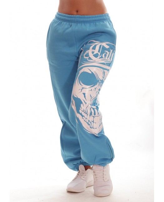 Cali Skull Sweatpants SkyblueNwhite...