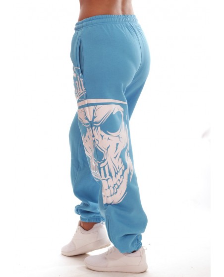 Cali Skull Sweatpants SkyblueNwhite by BSAT