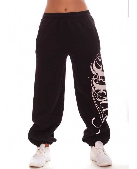 Black Art Script Sweatpants by BSAT