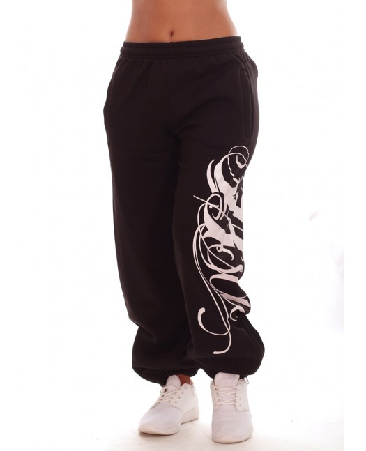 Black Art Script Sweatpants by BSAT