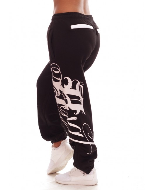 Black Art Script Sweatpants by BSAT