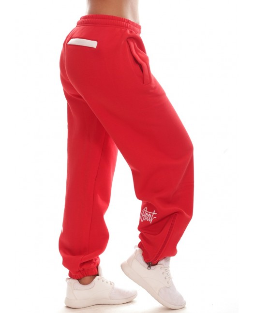 Red Art Script Sweatpants by BSAT