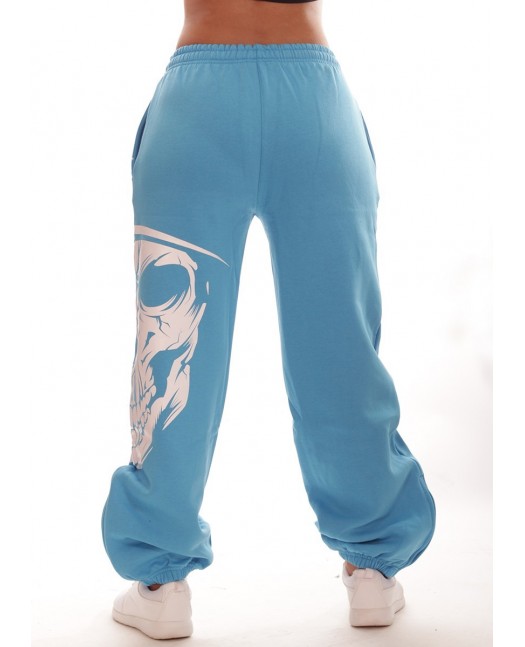 Cali Skull Sweatpants SkyblueNwhite...
