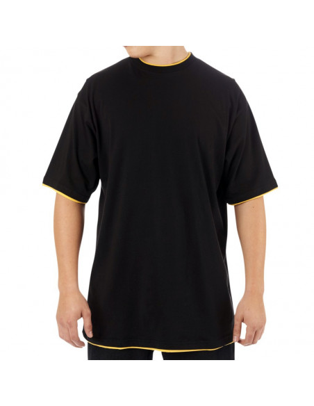 Townz Long Tee black yellow