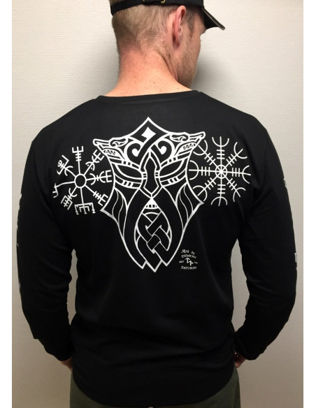 Vegvisir L/S T-Shirt by Nordic Worlds Black