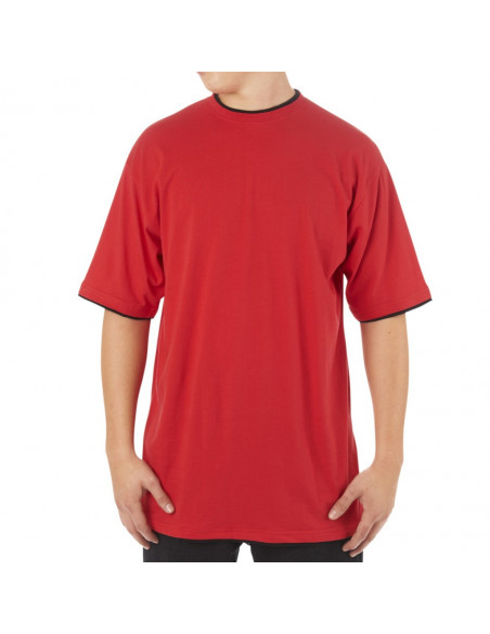 Townz Long Tee red black