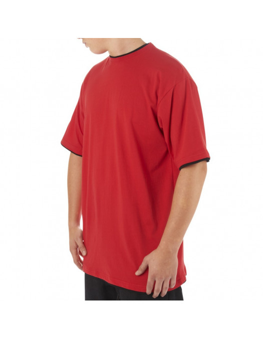 Townz Long Tee red black